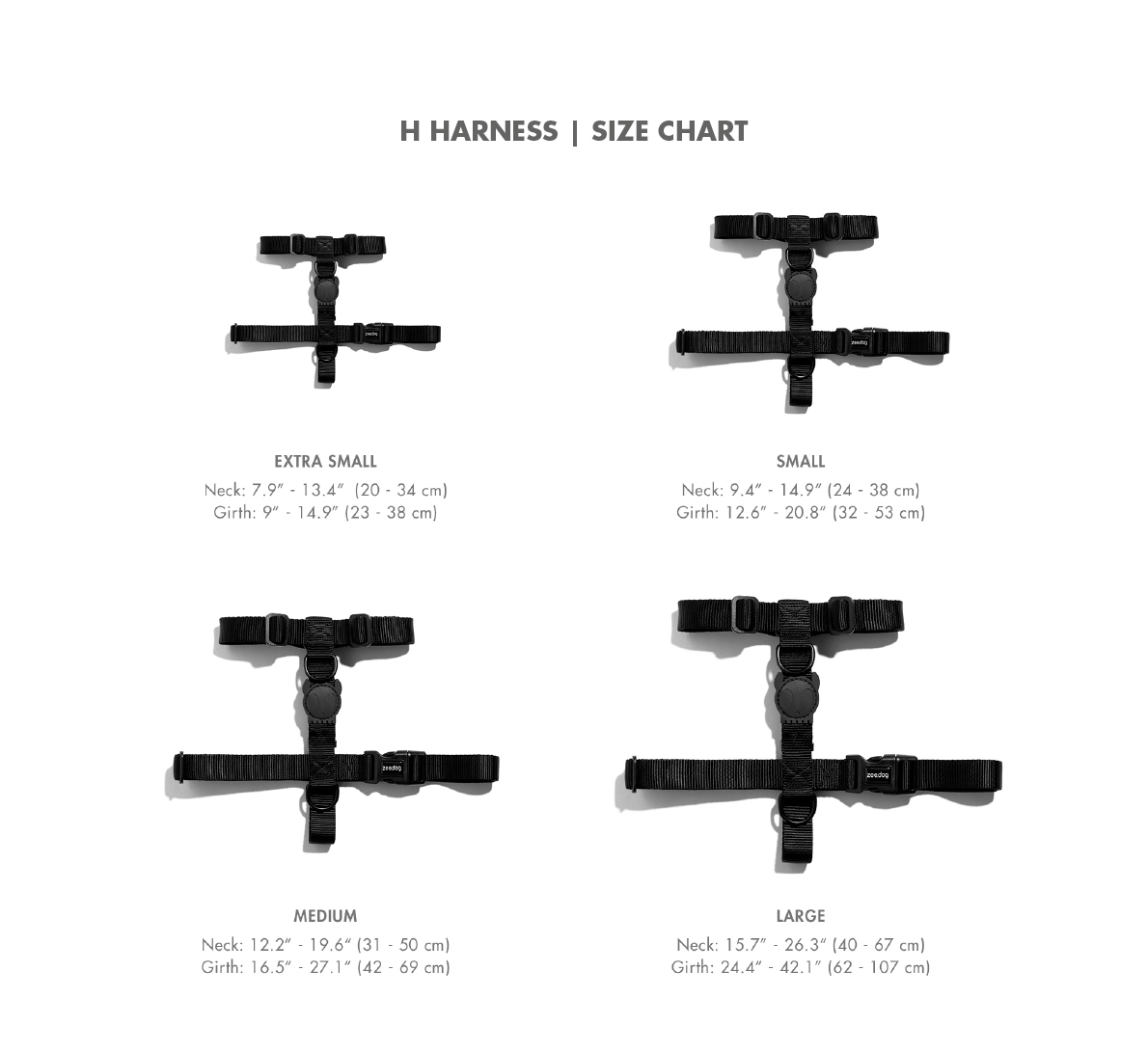 מדריך מידות - H – Harness